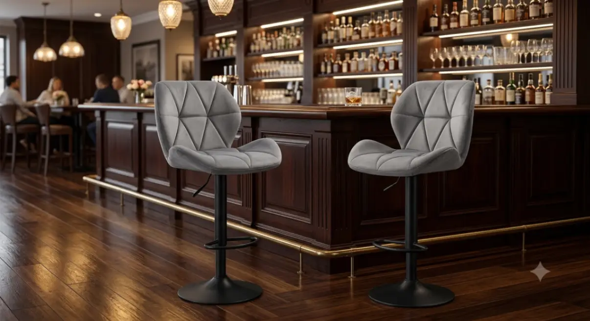 Grey Bar Stool