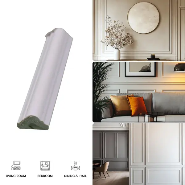 PVC / Charcoal  H | 8 ft x 16 mm x 8 mm Molding