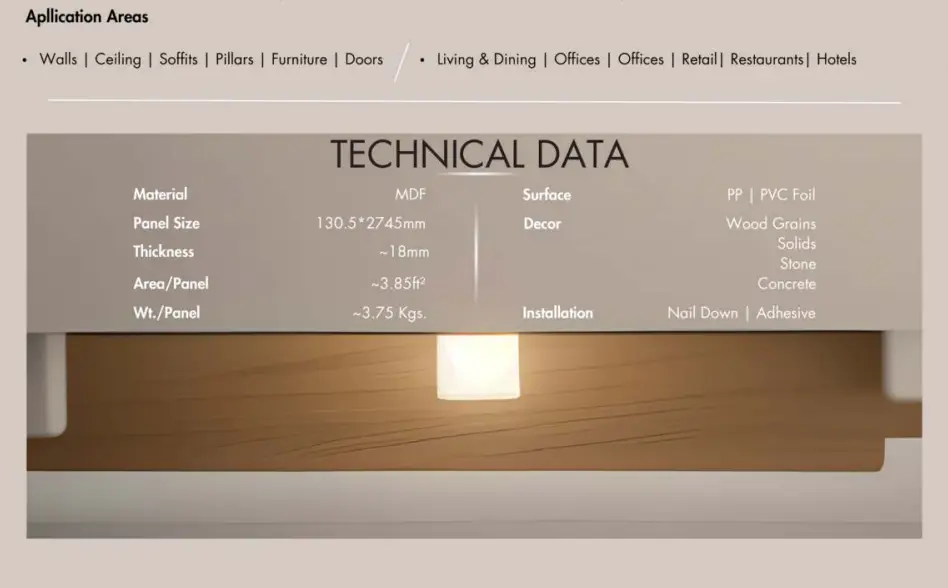 Trio 100% Natural Oak Panel view 4