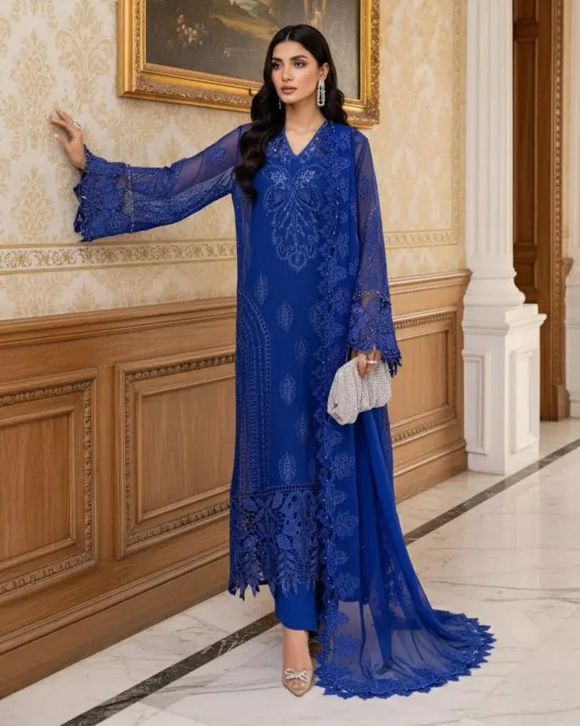 Ronak E mehal Semi Stitched Chiffon  D3  / HC002086 view 2