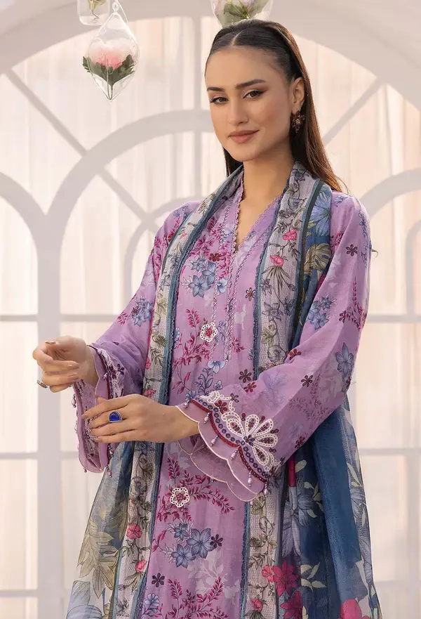 ADAN 'S LIBAS SOLANA Embroidered Lawn Suit / DF0025/D09 view 2