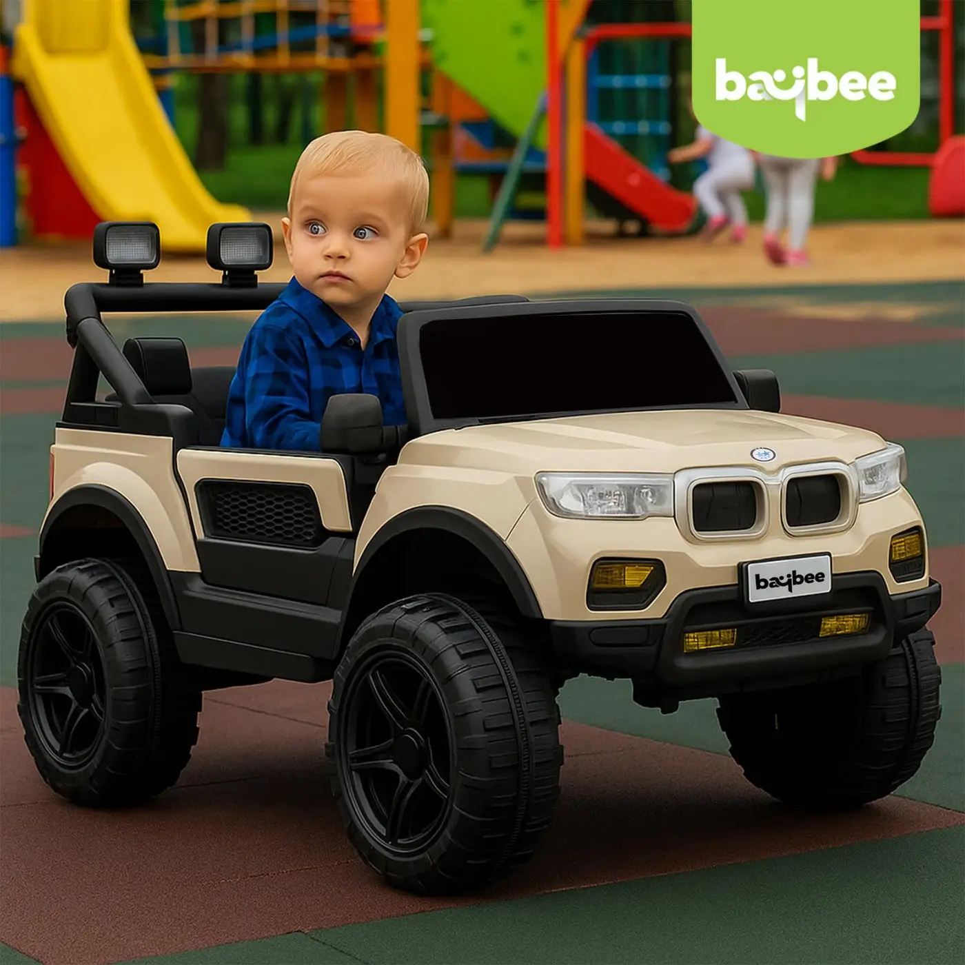 Baybee Electric Ride-on Jeep bmw green view 6