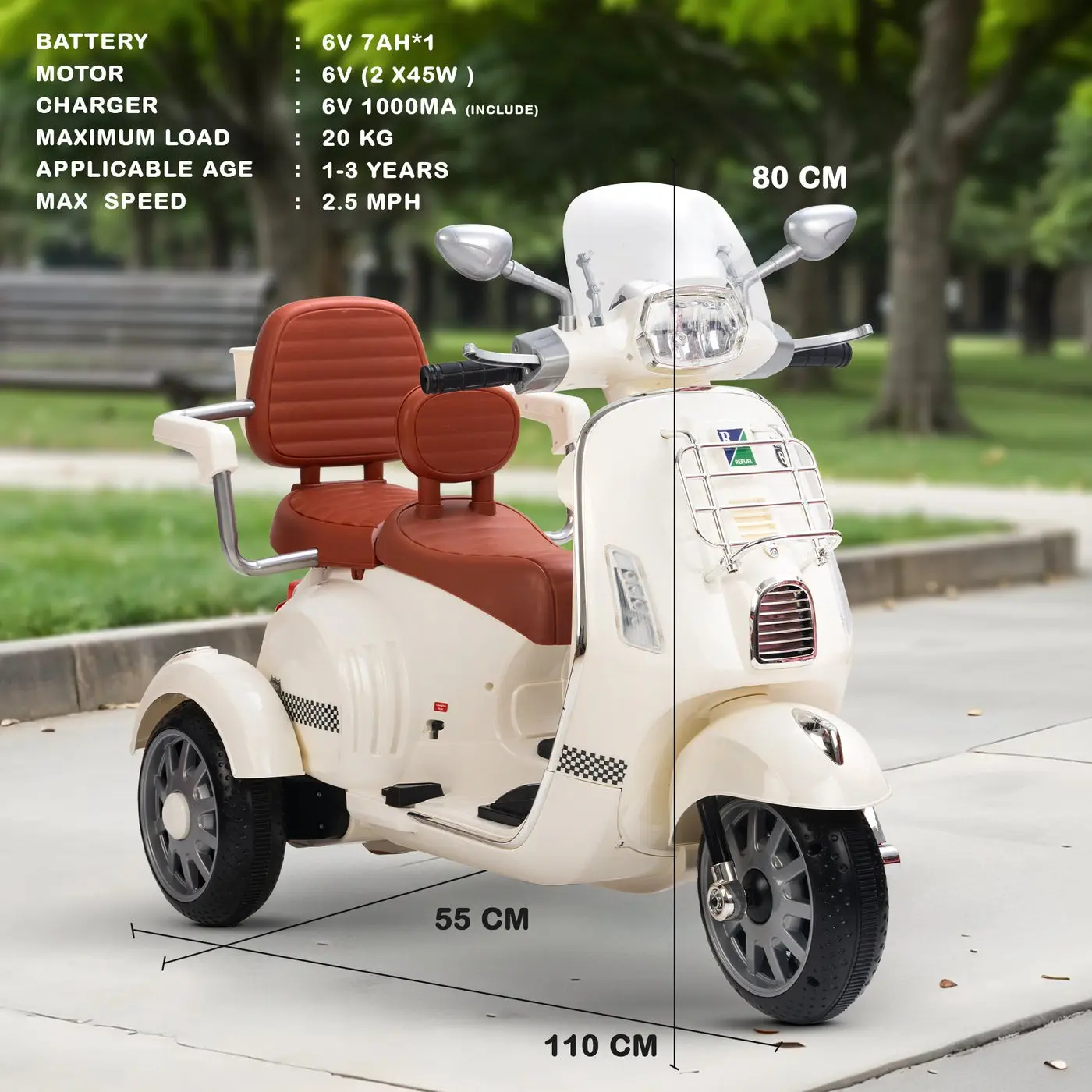 Baybee Vespa Tots Scooter view 6