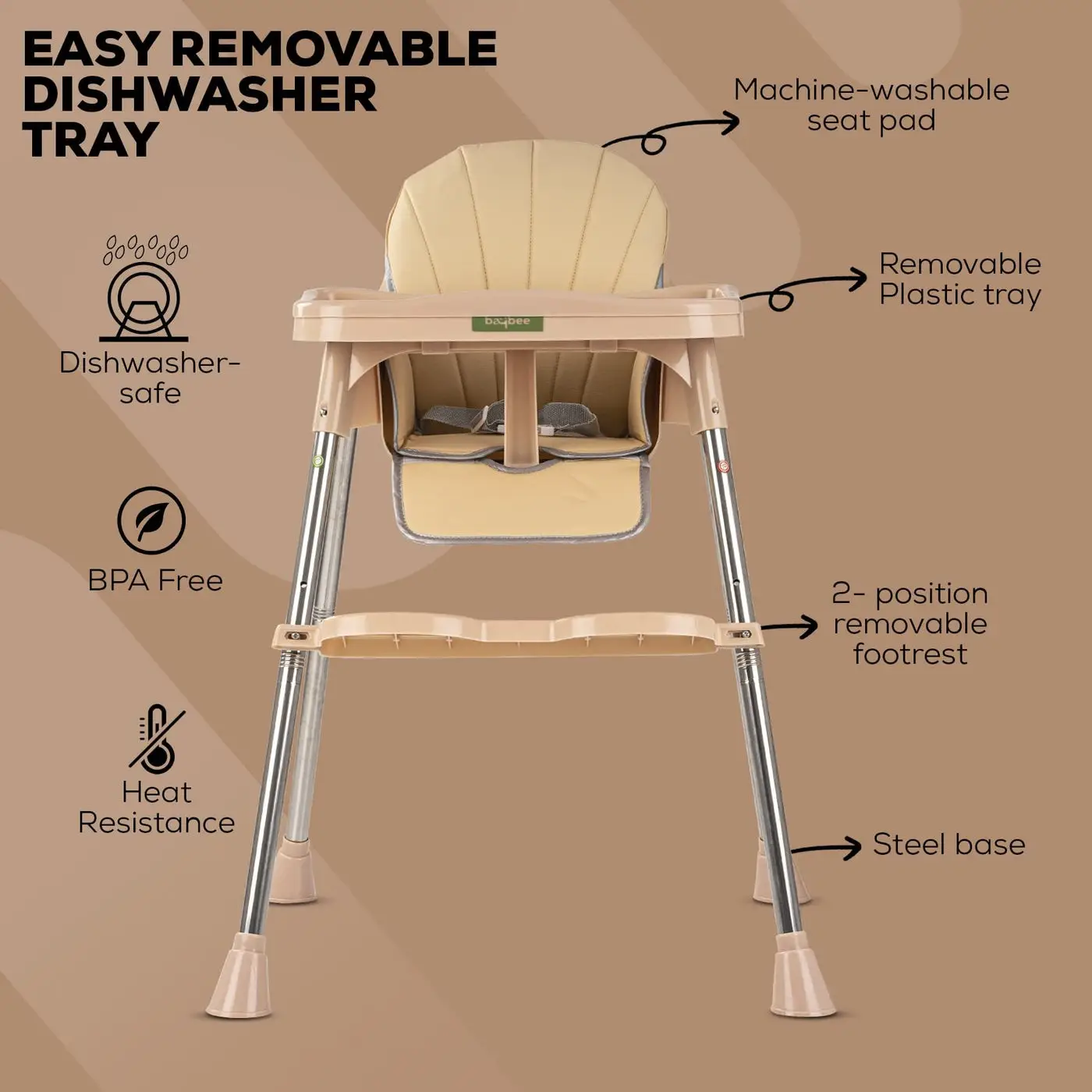 Adjustable Baby High Chair view 5