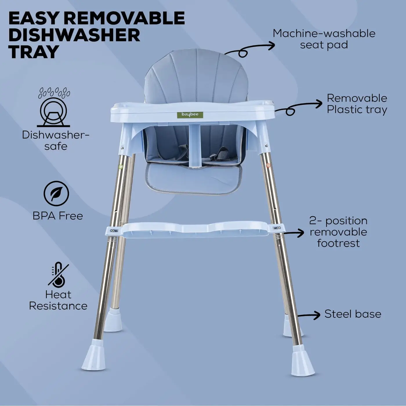 Convertible Baby High Chair b view 6