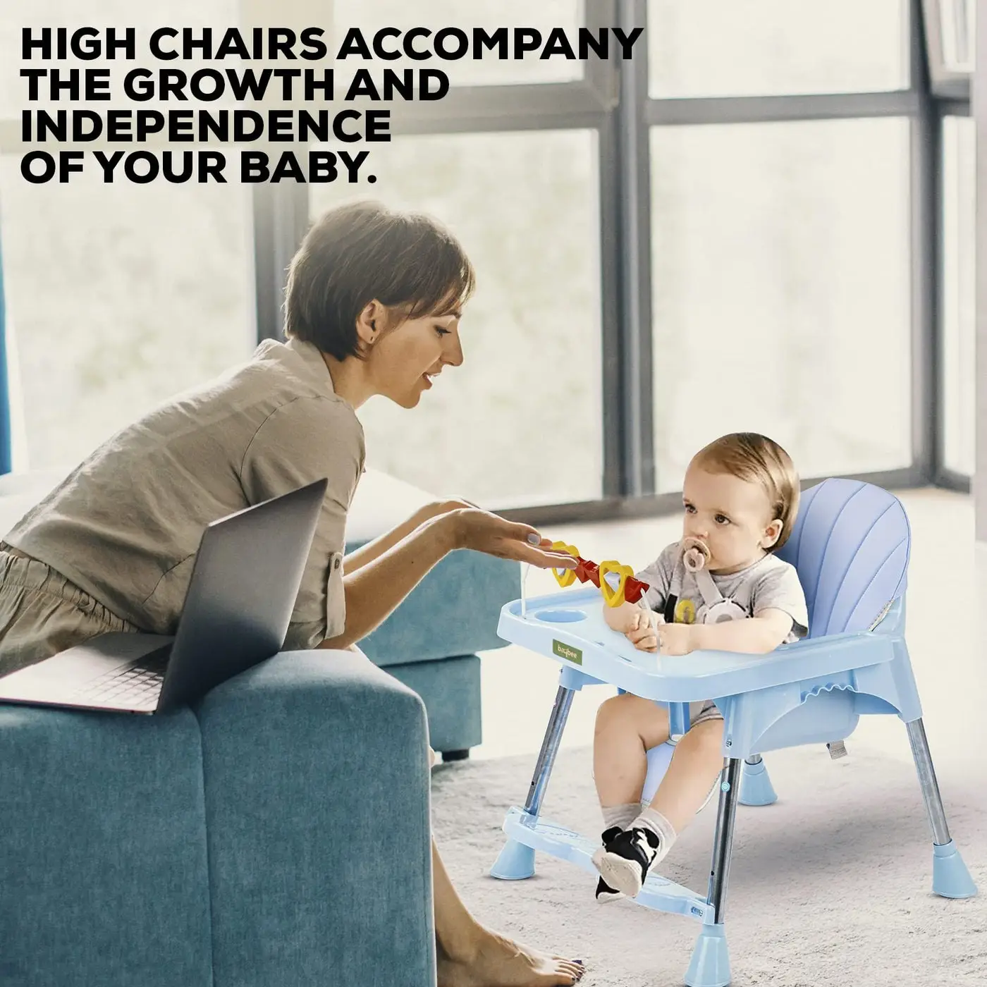 Convertible Baby High Chair b view 7