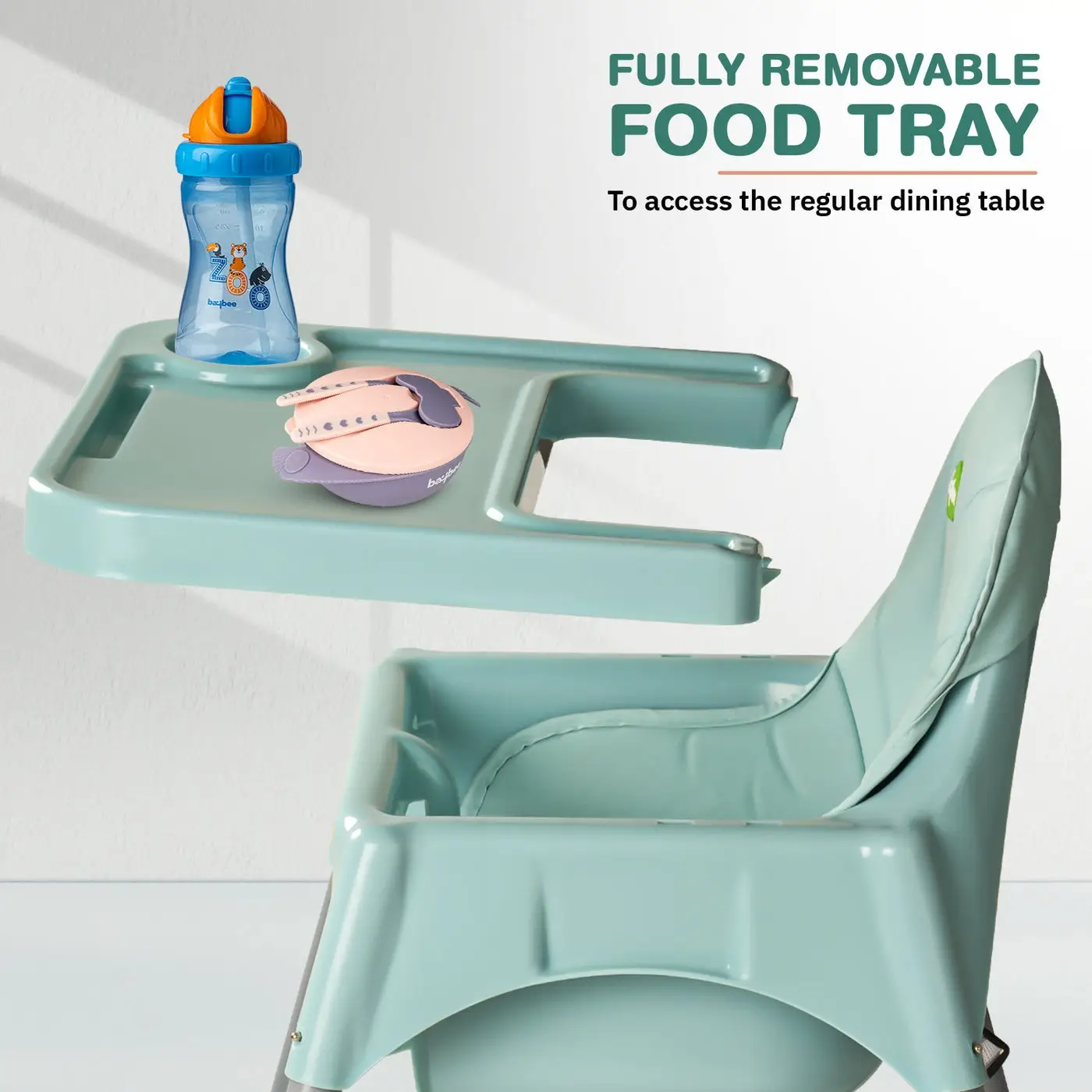 Beebee High Chair green view 3