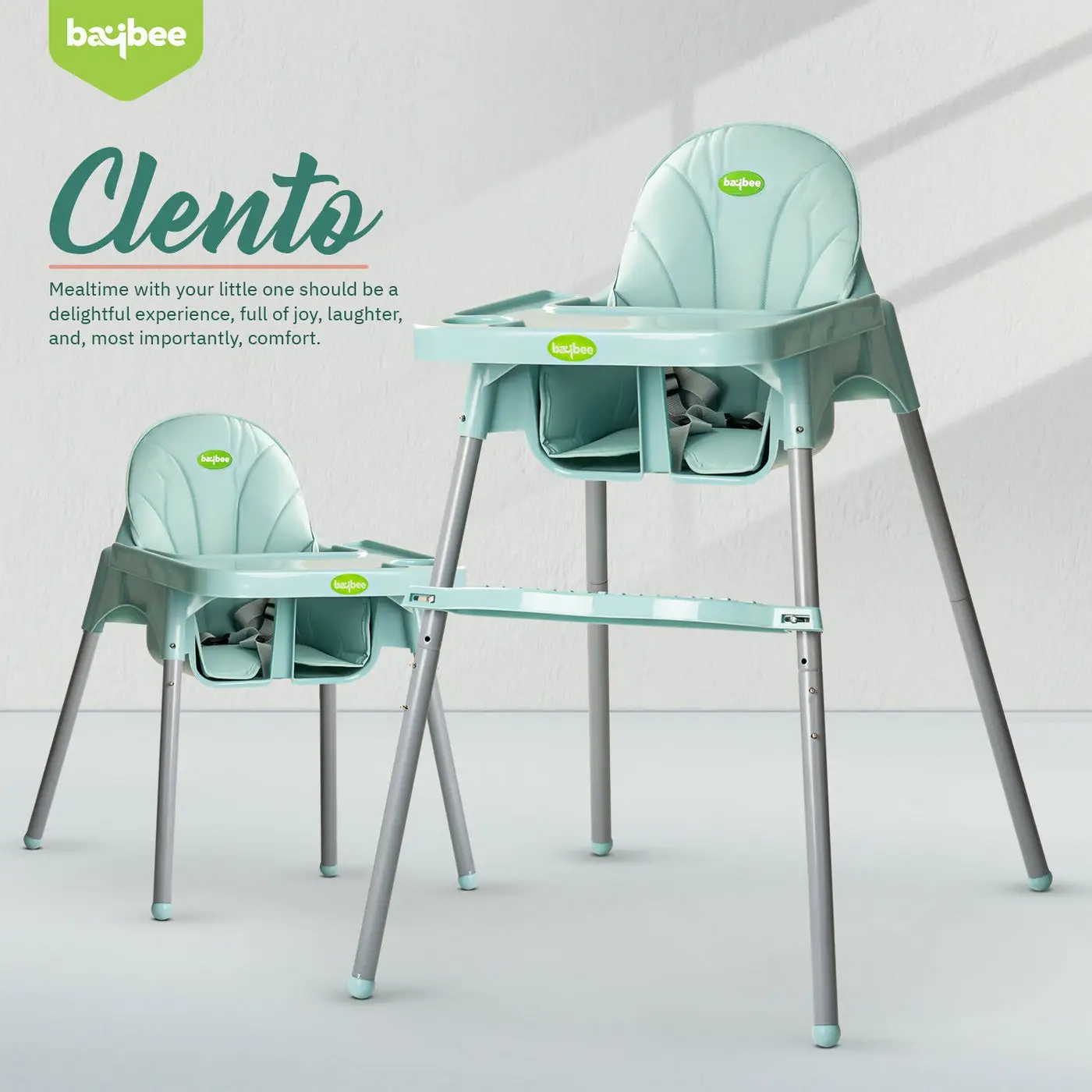 Beebee High Chair green view 7