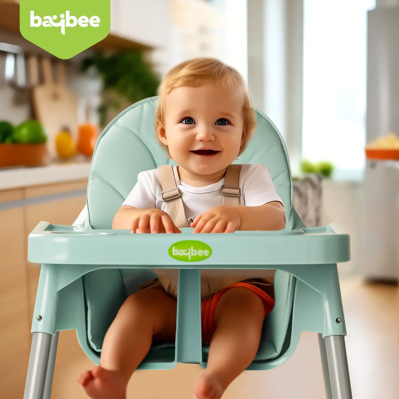 Beebee High Chair green view 8