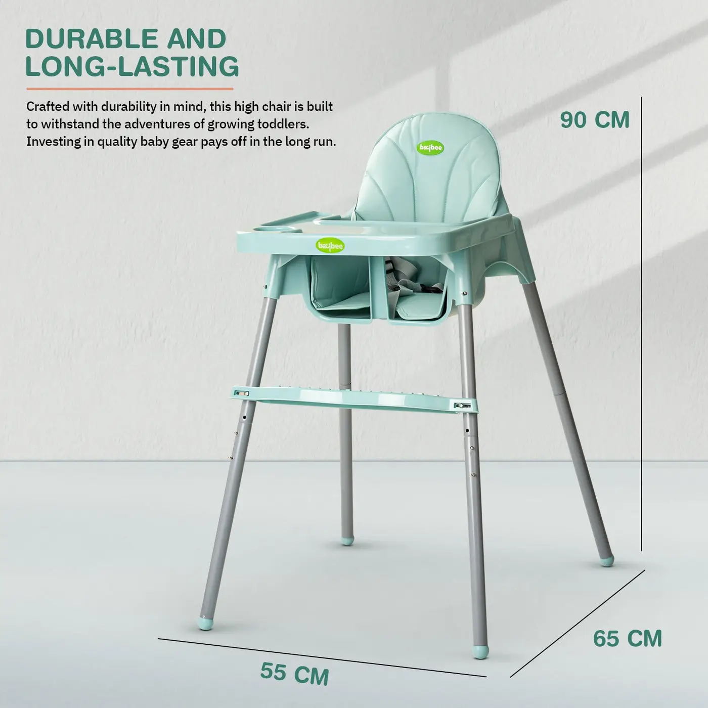 Beebee High Chair green view 9