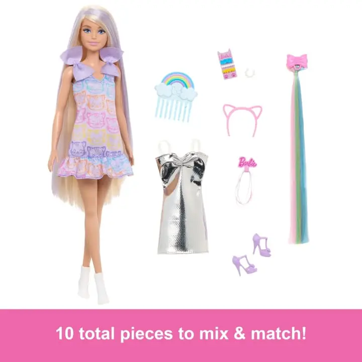 Rainbow Hair Doll view 3