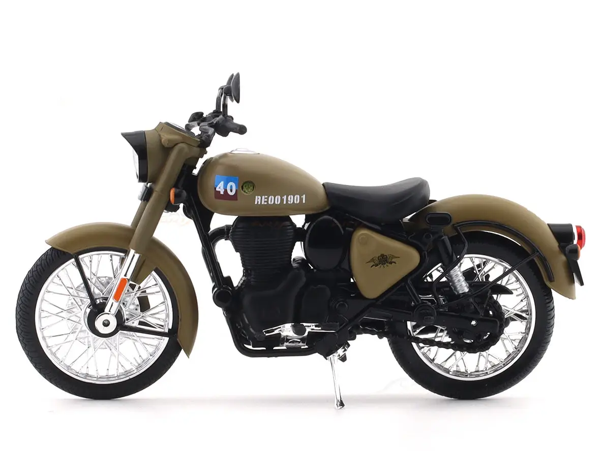 Royal Enfield Classic 350 Signals Sandstorm 1:12 Maisto licensed diecast scale model bike collectible view 2
