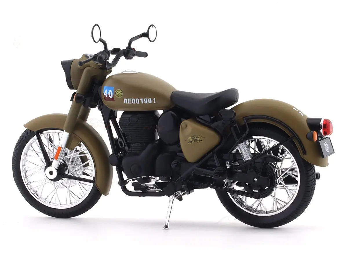 Royal Enfield Classic 350 Signals Sandstorm 1:12 Maisto licensed diecast scale model bike collectible view 3