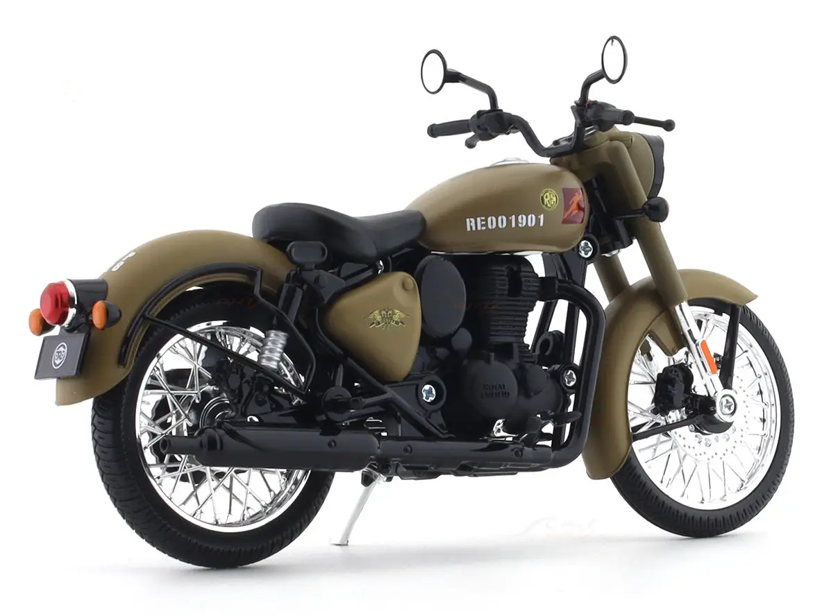 Royal Enfield Classic 350 Signals Sandstorm 1:12 Maisto licensed diecast scale model bike collectible view 4