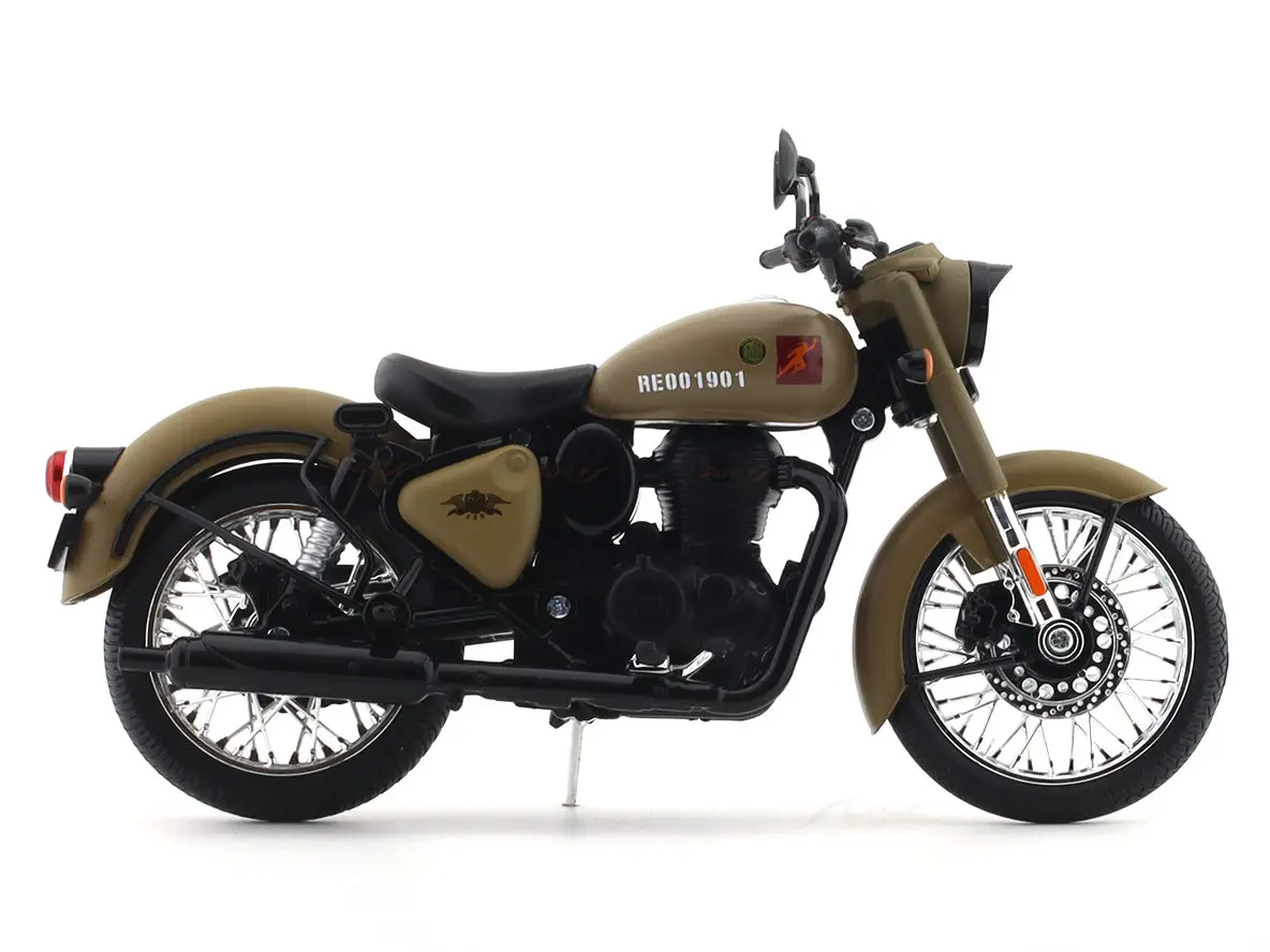 Royal Enfield Classic 350 Signals Sandstorm 1:12 Maisto licensed diecast scale model bike collectible view 5