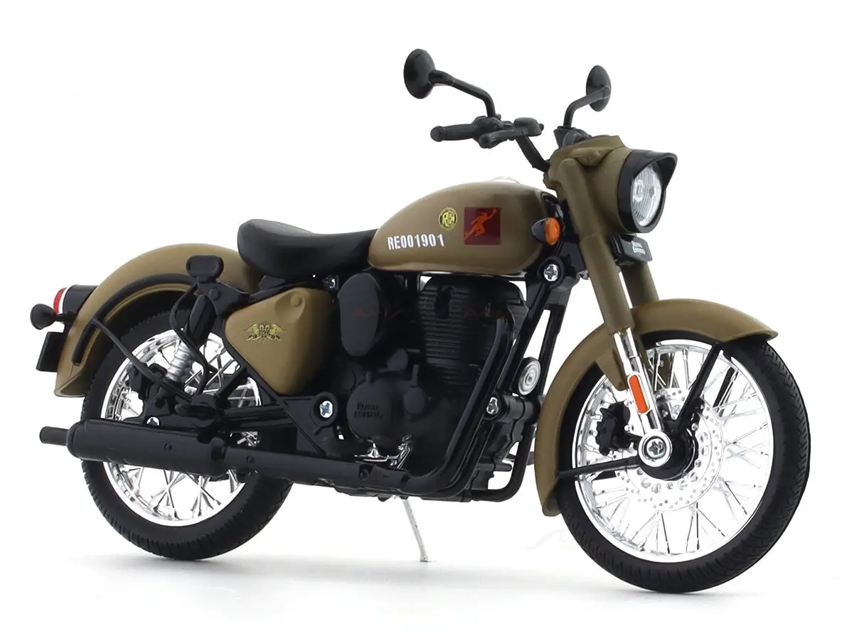 Royal Enfield Classic 350 Signals Sandstorm 1:12 Maisto licensed diecast scale model bike collectible view 6
