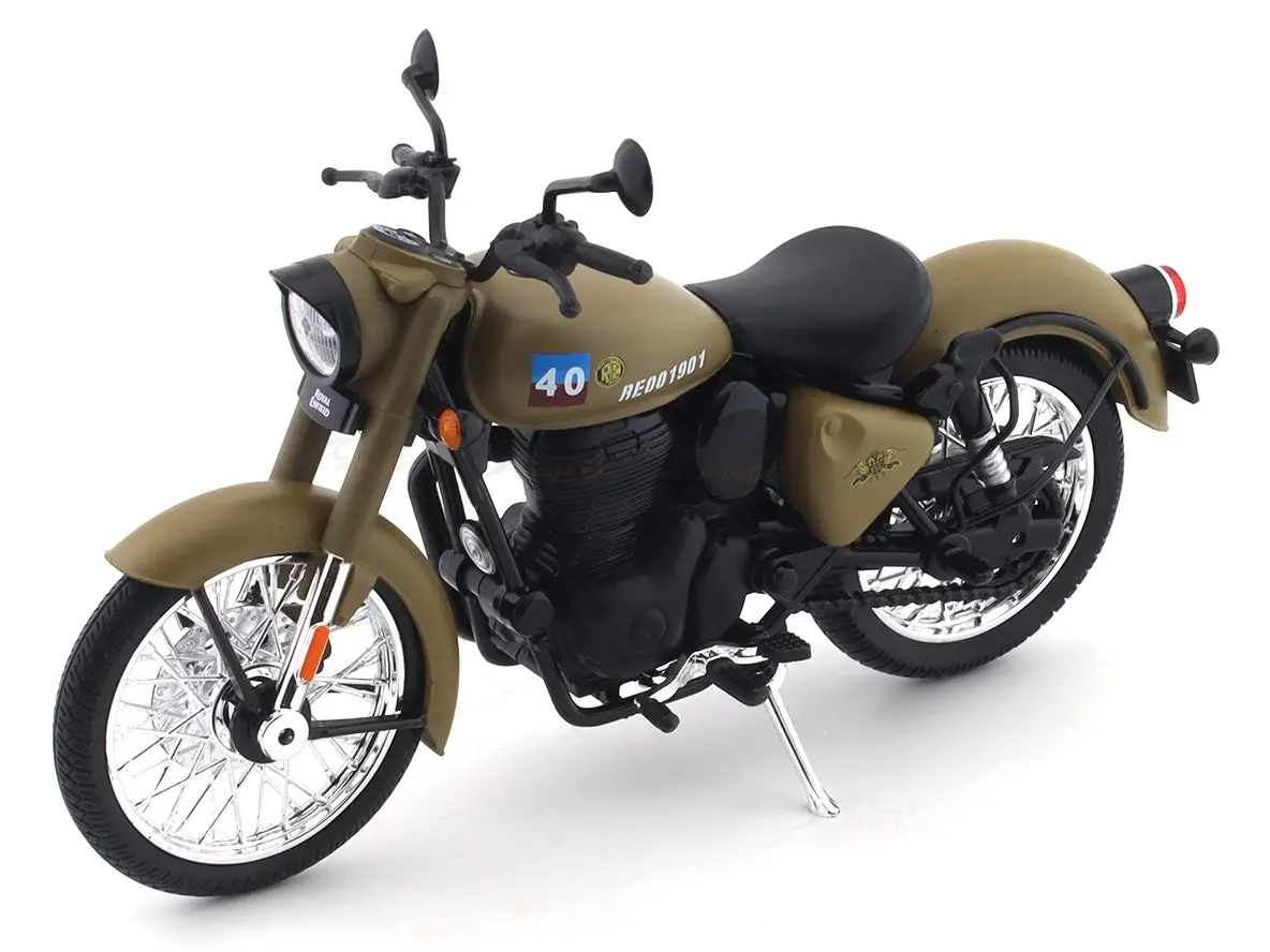 Royal Enfield Classic 350 Signals Sandstorm 1:12 Maisto licensed diecast scale model bike collectible view 7