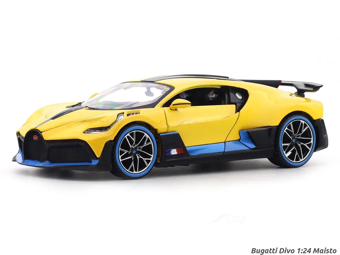 Bugatti Divo Yellow 1:24 Maisto licensed diecast alloy scale model car collectible