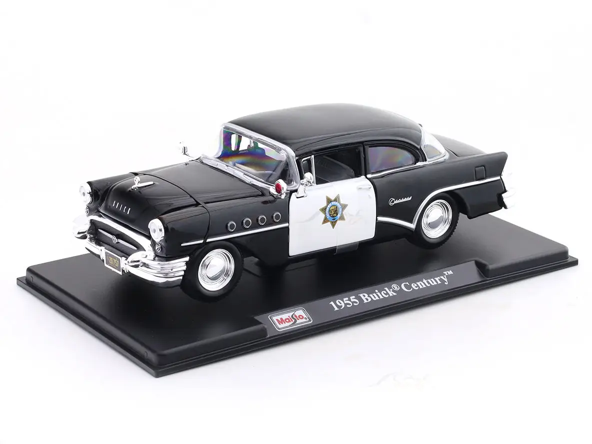1955 Buick Century black 1:26 Maisto licensed diecast Scale Model car collectible view 3