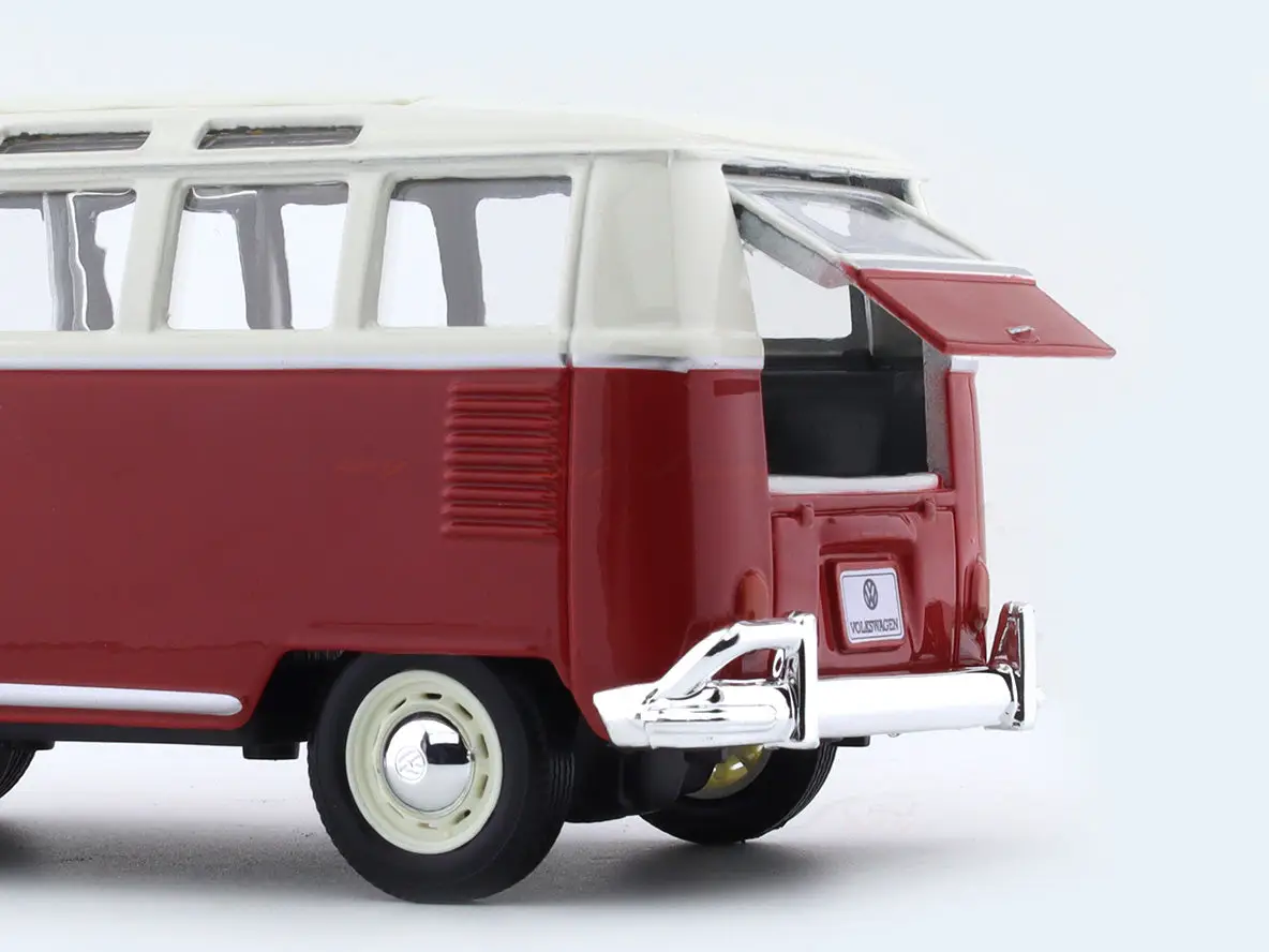 Volkswagen Van Samba red 1:25 Maisto Bburago licensed diecast Scale Model Van view 5