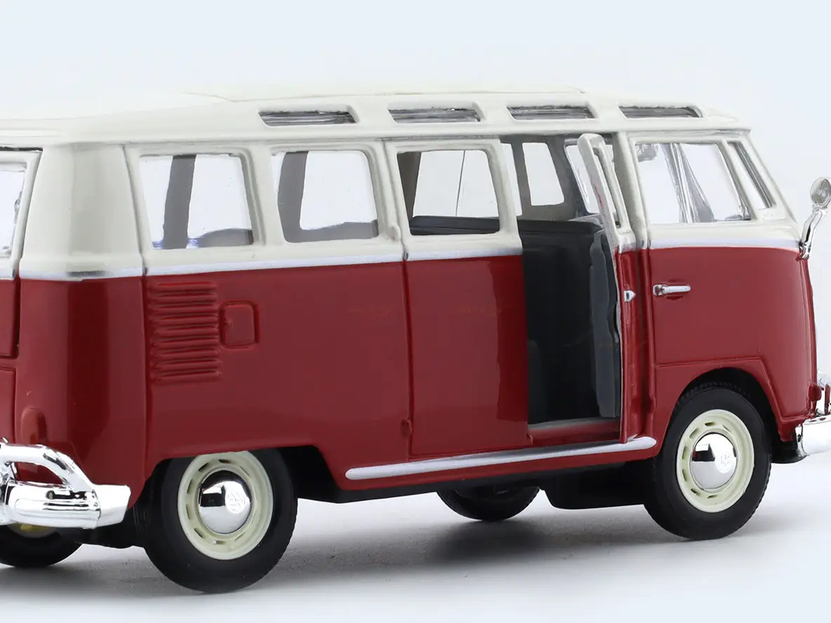 Volkswagen Van Samba red 1:25 Maisto Bburago licensed diecast Scale Model Van view 6