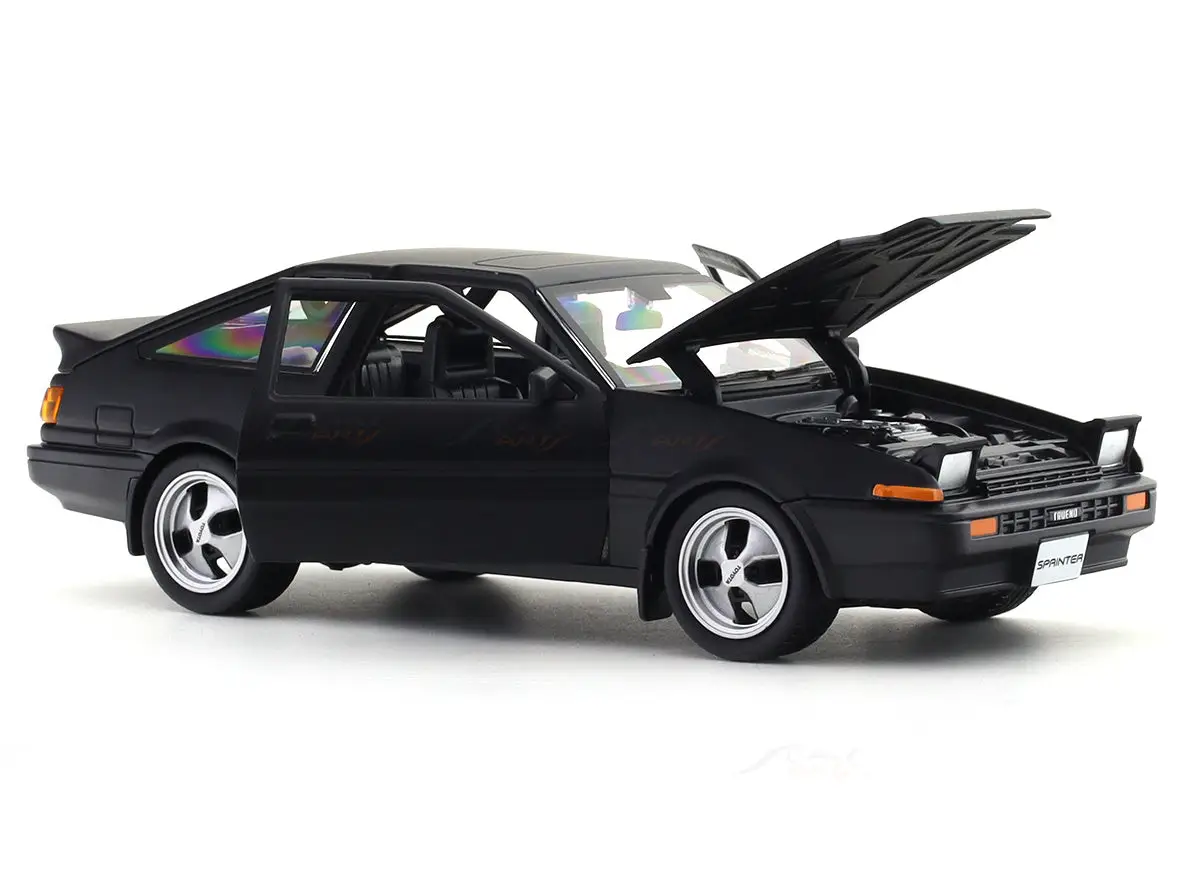 Toyota Sprinter Trueno AE86 Matte Black 1:24 Maisto licensed diecast Scale Model car collectible view 6