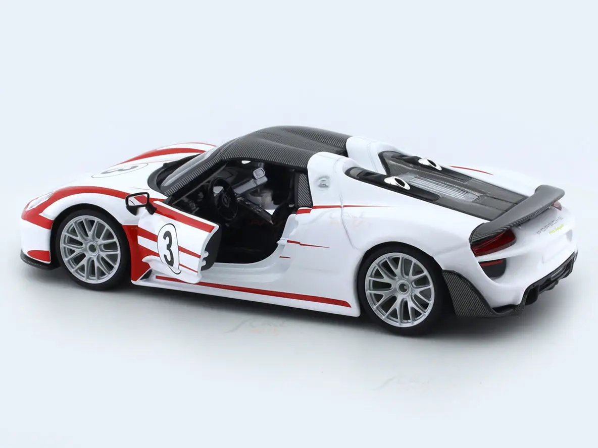 Porsche 918 Weissach 1:24 Bburago licensed diecast Scale Model car view 7