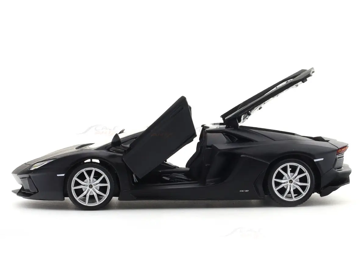 Lamborghini Aventador Roadster matte black 1:24 Maisto licensed diecast Scale Model car collectible view 5