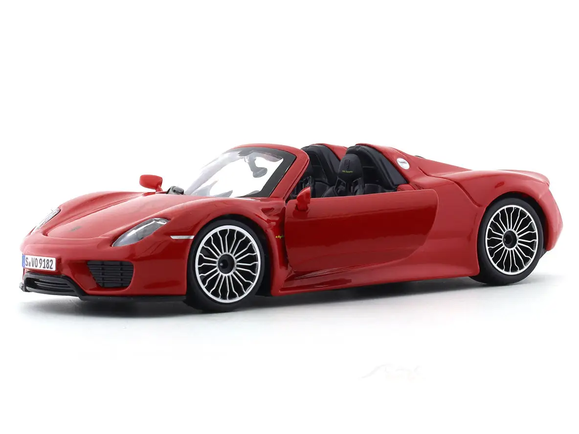 Porsche 918 Spyder red 1:24 Bburago licensed diecast Scale Model car view 4