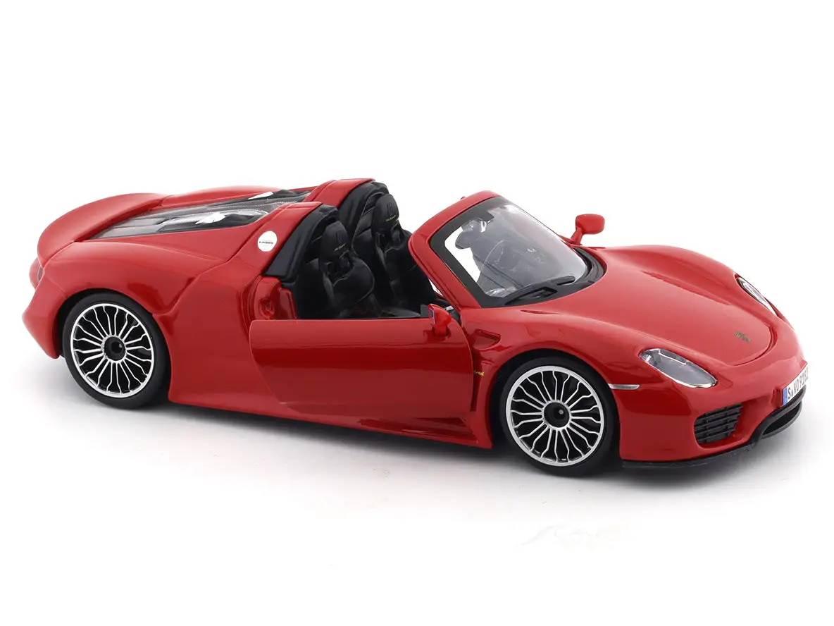 Porsche 918 Spyder red 1:24 Bburago licensed diecast Scale Model car view 7