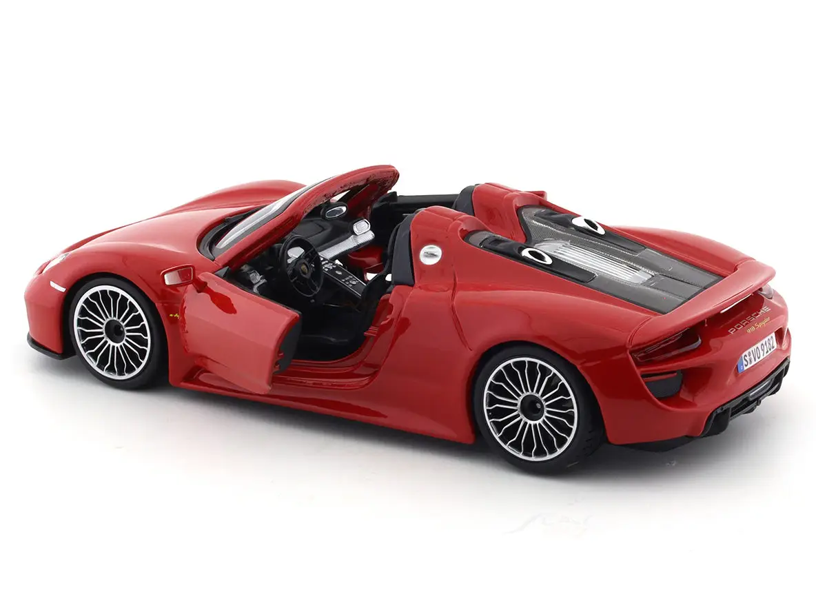 Porsche 918 Spyder red 1:24 Bburago licensed diecast Scale Model car view 8