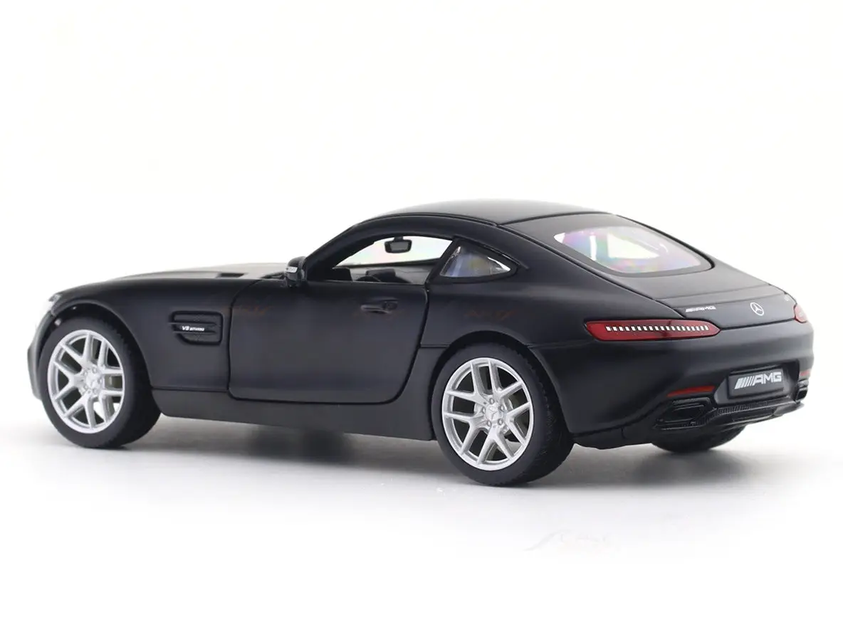 Mercedes-Benz AMG GT matte black 1:24 Maisto with Acrylic Case Licensed Diecast Scale Model Car Collectible view 2