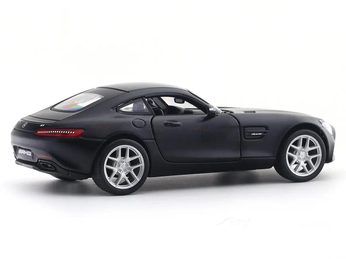 Mercedes-Benz AMG GT matte black 1:24 Maisto with Acrylic Case Licensed Diecast Scale Model Car Collectible view 3