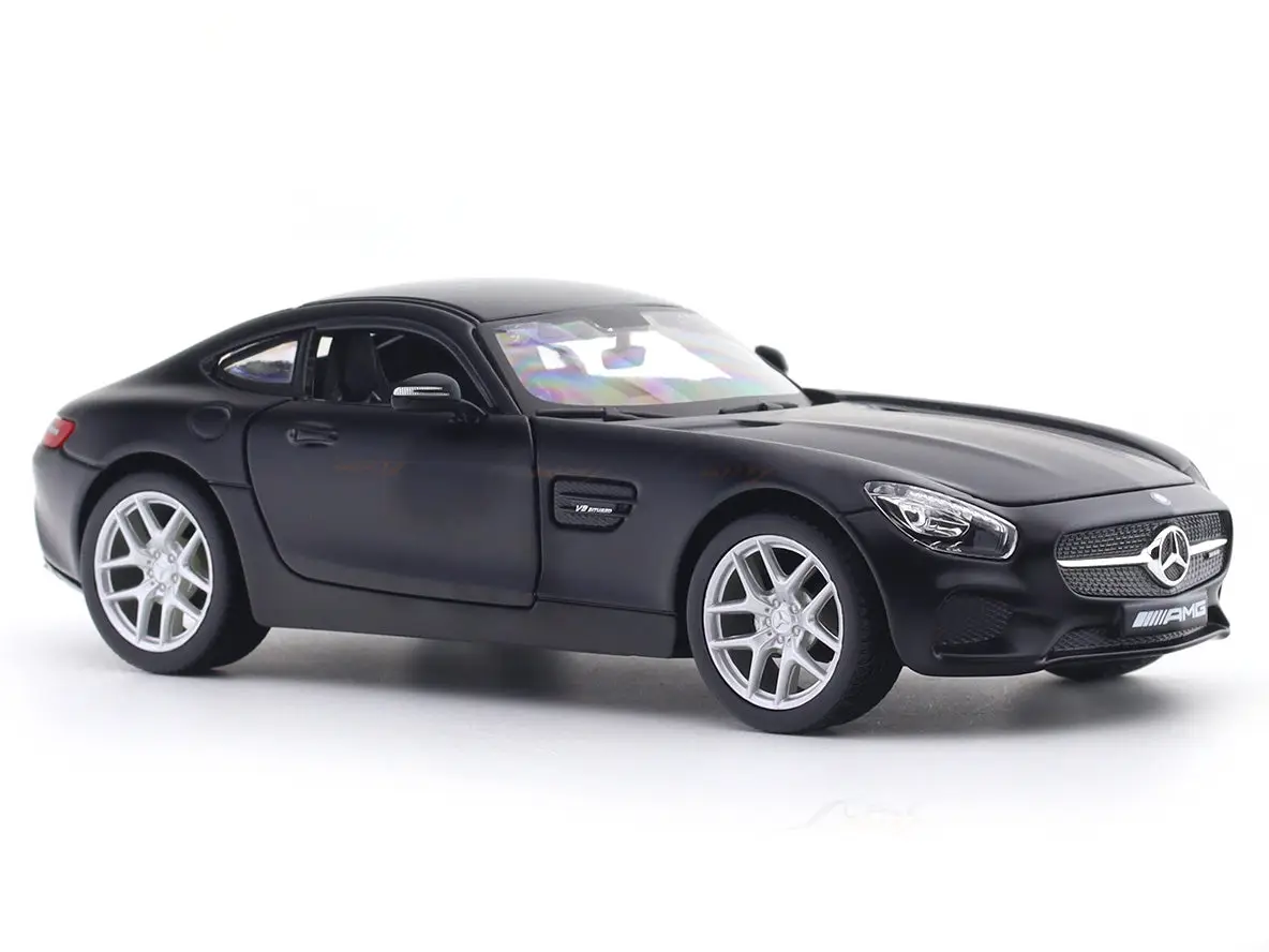 Mercedes-Benz AMG GT matte black 1:24 Maisto with Acrylic Case Licensed Diecast Scale Model Car Collectible view 5