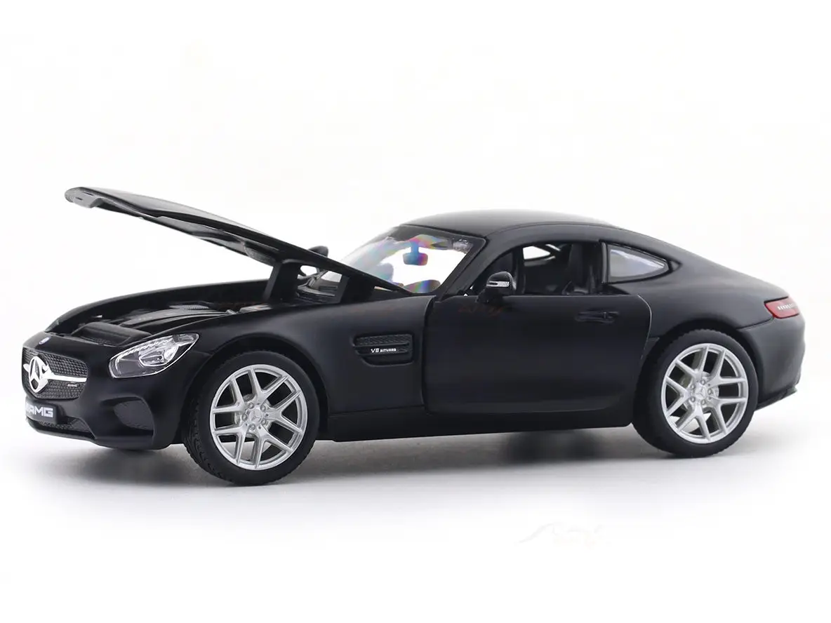 Mercedes-Benz AMG GT matte black 1:24 Maisto with Acrylic Case Licensed Diecast Scale Model Car Collectible view 6