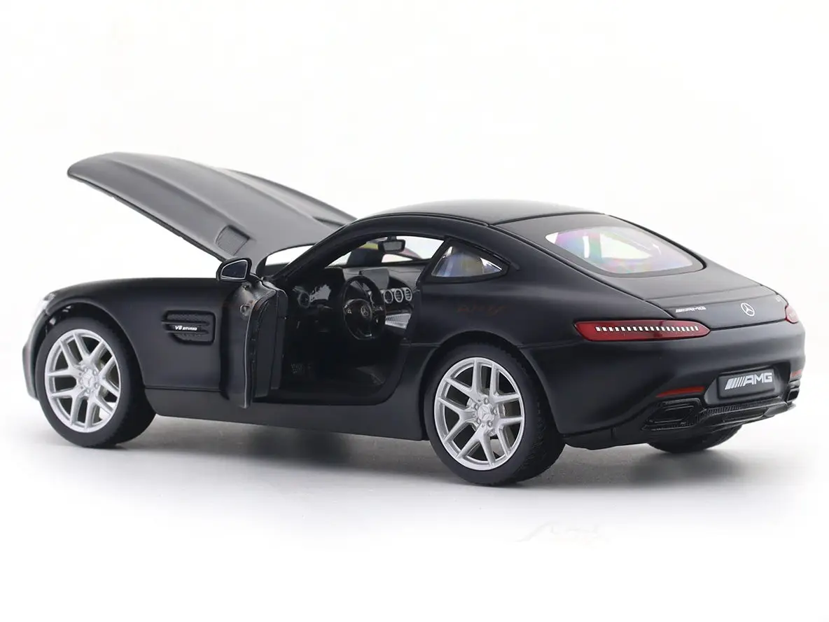 Mercedes-Benz AMG GT matte black 1:24 Maisto with Acrylic Case Licensed Diecast Scale Model Car Collectible view 7