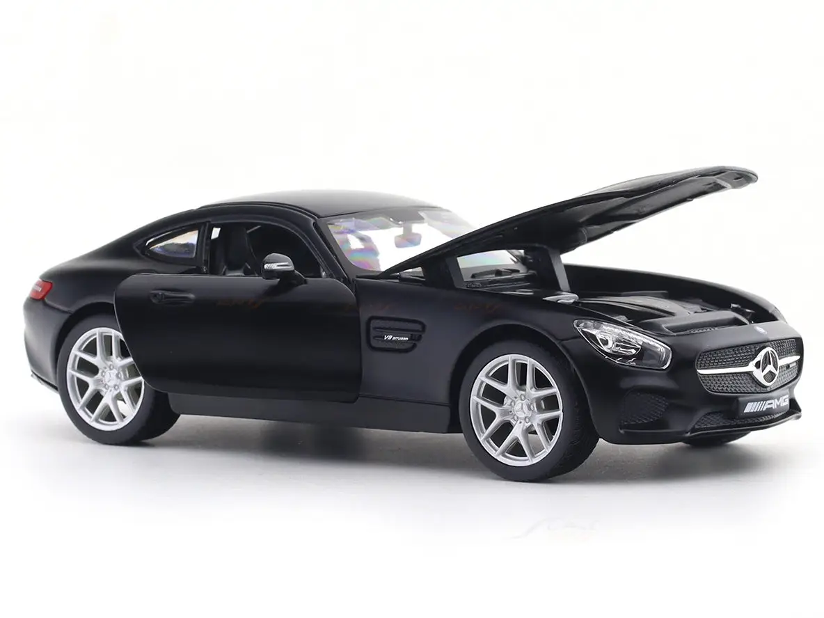 Mercedes-Benz AMG GT matte black 1:24 Maisto with Acrylic Case Licensed Diecast Scale Model Car Collectible view 9