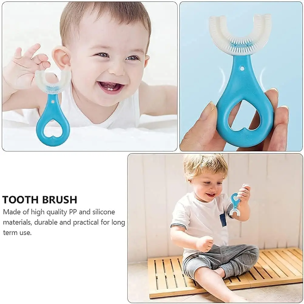 U Shaped Toothbrush for Kids, Food Grade Soft Silicone Brush Head, 360° Oral Teeth Cleaning Tools, Children Infant U Shape Manual Toothbrush (1.5 to 6 Years... view 6