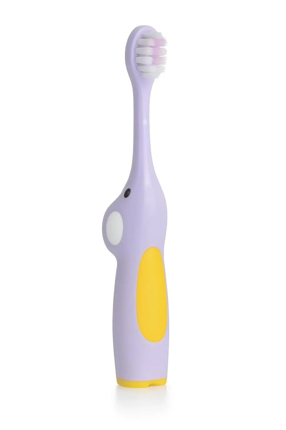 BeeBaby Brush Buddy Baby Toothbrush for Kids 3-6 Years, Ultra Soft Tapered Bristles Toddler Toothbrush for Milk & Permanent Teeth, BPA Free Easy Grip Toothbrush for Sensitive Gums - Violet Elephant