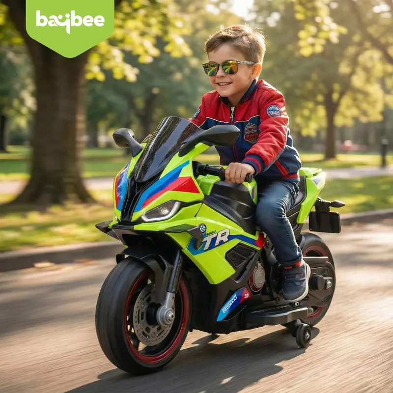 Baybee BTR Baby Battery Operated Bike for Kids yellow