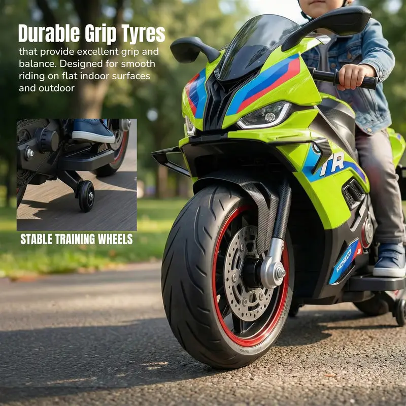 Baybee BTR Baby Battery Operated Bike for Kids yellow view 3