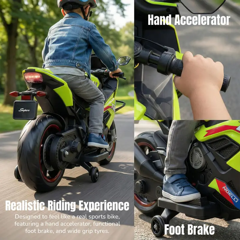 Baybee BTR Baby Battery Operated Bike for Kids yellow view 5