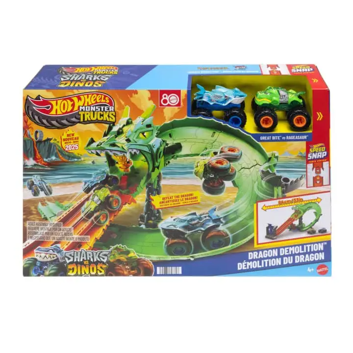 Hot Wheels Monster Trucks Dragon Duel Playset JFRO6 view 6