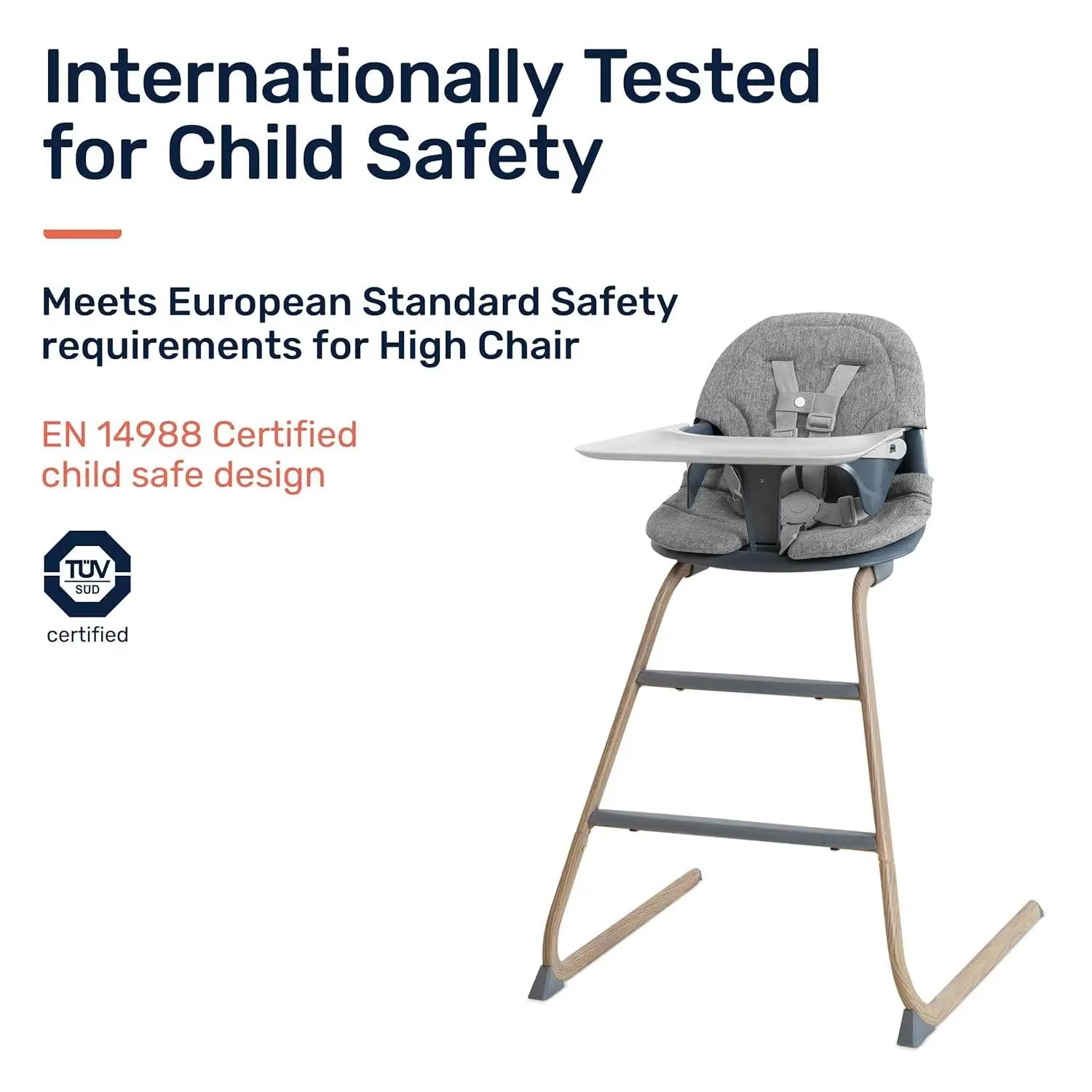 Growgether Gravity Ergonomic High Chair for Baby with 5-Point Safety Harness & Removable Food Tray | Easy to Clean with 1-Click Installation Safety Certified (6 Months-5 Years) 1 Year Warranty view 9