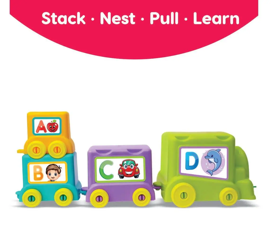 Toymate Play N Learn 14-in-1 Gift Set for Kids 2+ Years Learning & Activity Kit | Shape Sorter, Stacking Castle, Pull Along Turtle, Alphabet Train, Ice Cream Set |Toy for Toddlers view 5