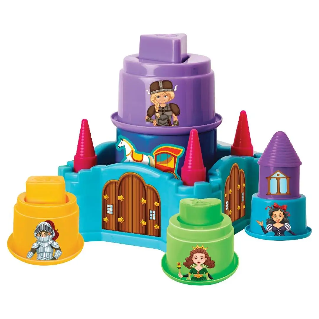 Toymate Play N Learn 14-in-1 Gift Set for Kids 2+ Years Learning & Activity Kit | Shape Sorter, Stacking Castle, Pull Along Turtle, Alphabet Train, Ice Cream Set |Toy for Toddlers view 7