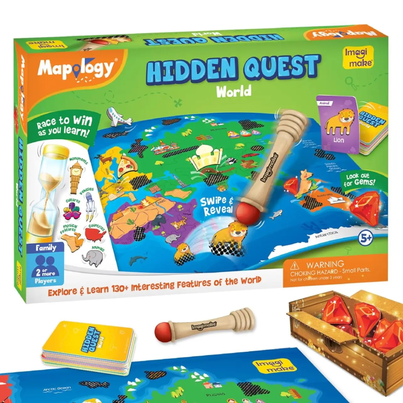 Imagimake Kids Mapology Hidden Quest Board Game view 4