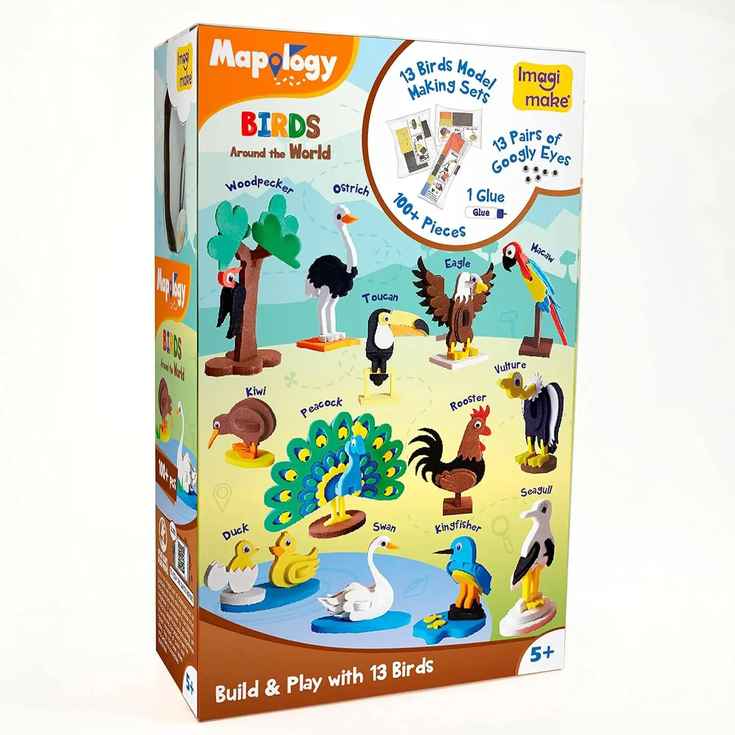 Imagimake Mapology Birds Around The World | Make 13 Miniature Models| 3D Puzzle for Kids | Birthday Gift for Girls & Boys | Educational Toys for 5,6,7,8,9 Years view 8