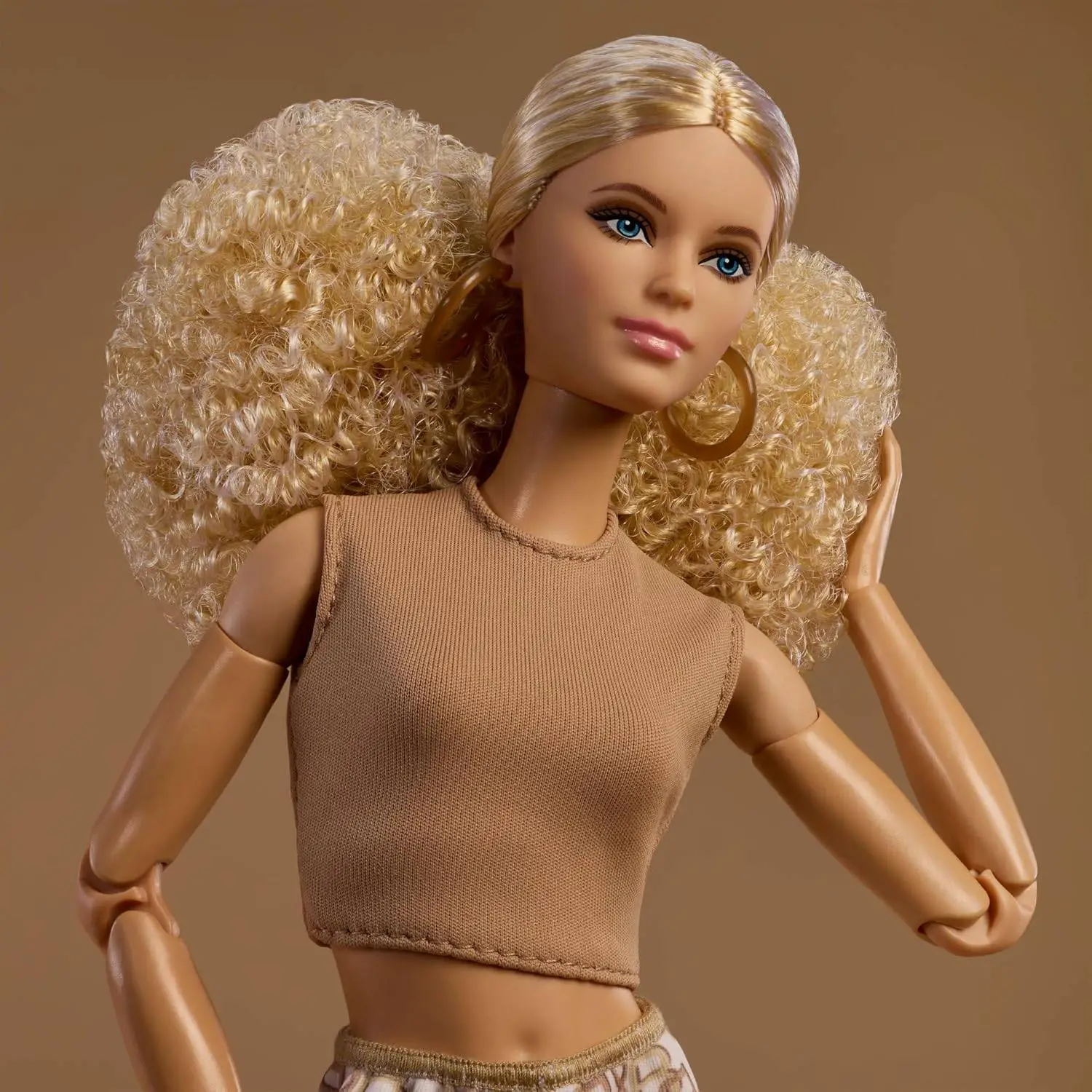 Barbie Basics Model Collector Fashion Doll 07 with Blonde Hair & White Print Pants, Universal-fit Fashions & Posable Body view 2
