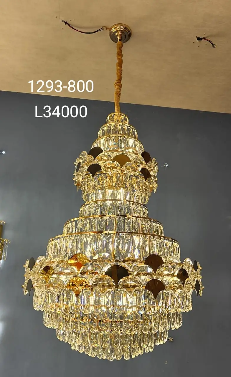 Golden Crystal Chandelier - 1293-800MM view 2